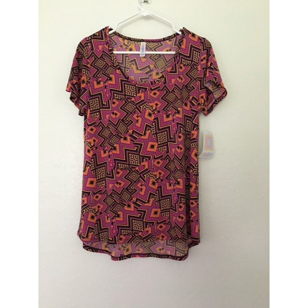New With Tags LuLaRoe  Tunic Top Size S Small  Multi-Colored Geometric  Print
